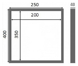 Люк настенный Люкер К 40x25