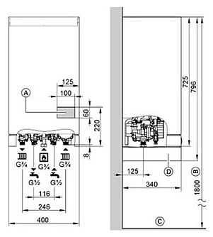 Газовый котел Viessmann Vitopend 100-W WH1D263 13,2-31 кВт