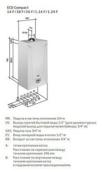 Газовый котел Baxi ECO Compact 1.14F (9,3-14 кВт)