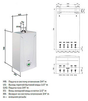 Газовый котел Baxi MAIN 5 24 F (9,3-24 кВт)