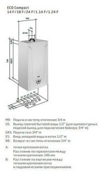 Газовый котел Baxi ECO Compact 1.24F (9,3-24 кВт)