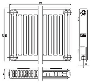 Радиатор стальной Kermi FKO 120508 тип 12