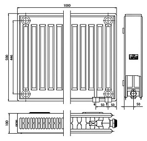 Радиатор стальной Kermi FKV 220510 тип 22