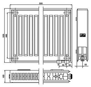 Радиатор стальной Kermi FKV 220505 тип 22