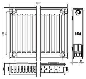Радиатор стальной Kermi FKO 220320 тип 22