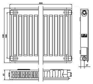Радиатор стальной Kermi FKO 110508 тип 11