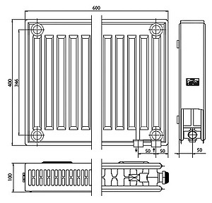 Радиатор стальной Kermi FKV 220406 тип 22