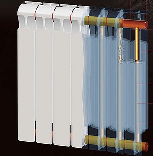 Радиатор биметаллический Rifar Monolit 500 6 секций