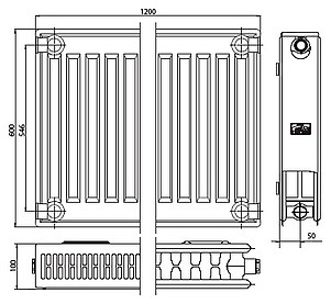 Радиатор стальной Kermi FKO 220612 тип 22