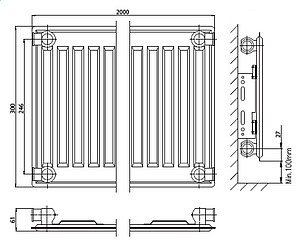 Радиатор стальной Kermi FKO 100320 тип 10