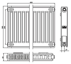 Радиатор стальной Kermi FKO 120304 тип 12
