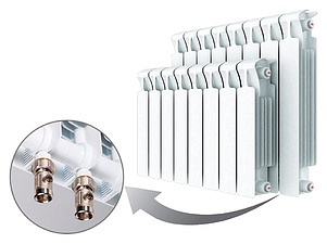 Радиатор биметаллический Rifar Monolit Ventil 500 6 секций правое подключение