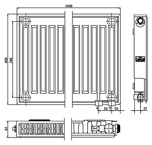 Радиатор стальной Kermi FKV 110414 тип 11