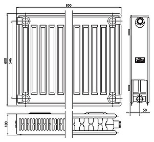 Радиатор стальной Kermi FKO 220605 тип 22