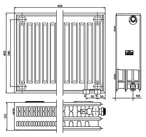 Радиатор стальной Kermi FKV 330404 тип 33