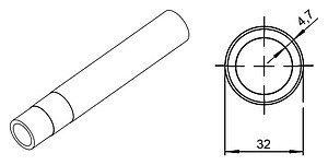 Труба металлополимерная Rehau Rautitan stabil 32x4,7 (штанга: 5 м)