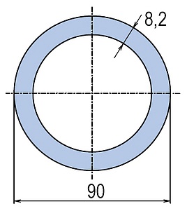 Труба полипропиленовая Ekoplastik PN10 90x8,2 (штанга: 4 м)