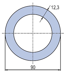 Труба полипропиленовая Ekoplastik PN16 90x12,3 (штанга: 4 м)