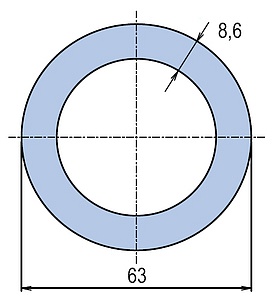 Труба полипропиленовая Ekoplastik PN16 63x8,6 (штанга: 4 м)