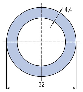 Труба полипропиленовая Ekoplastik PN16 32x4,4 (штанга: 4 м)