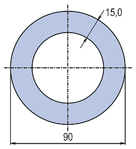 Труба полипропиленовая Ekoplastik PN20 90x15,0 (штанга: 4 м)