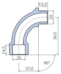 Отвод Ekoplastik 20