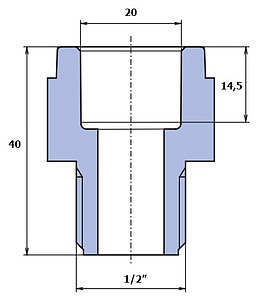 Переходник Ekoplastik 20x1/2" наружная резьба пластик