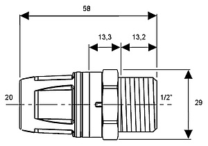 Переходник TECE TECElogo 20x1/2" наружная резьба