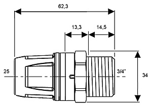 Переходник TECE TECElogo 25x3/4" наружная резьба