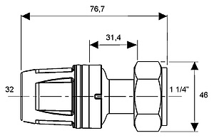 Переходник TECE TECElogo 32x1 1/4" накидная гайка