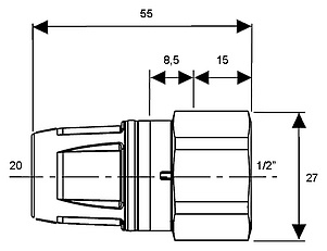 Переходник TECE TECElogo 20x1/2" внутренняя резьба