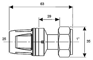 Переходник TECE TECElogo 25x1" накидная гайка