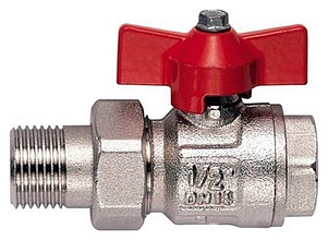 Шаровый кран Itap 098 Ideal 1/2" нар-вн, накидная гайка, ручка бабочка