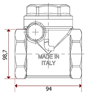 Обратный клапан Itap 130 2" горизонтальный муфтовый