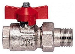 Шаровый кран Itap 098 Ideal 1 1/2" нар-вн, накидная гайка, ручка бабочка