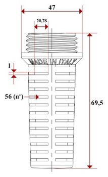 Сетчатый фильтр Itap 107 1 1/4" для обратного клапана
