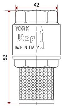 Обратный клапан Itap 108 York 3/4" погружной с фильтром