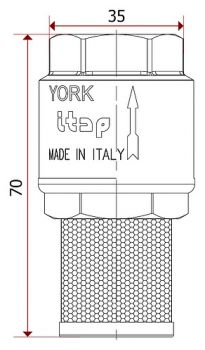 Обратный клапан Itap 108 York 1/2" погружной с фильтром