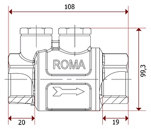 Обратный клапан Itap 104 Roma 2" пружинный муфтовый, металлическое седло