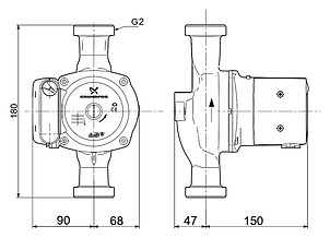 Циркуляционный насос Grundfos UPS 32-100 180