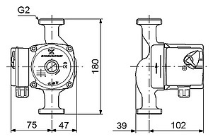 Циркуляционный насос Grundfos UPS 32-40 180