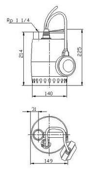 Дренажный насос Grundfos Unilift KP 350 A1