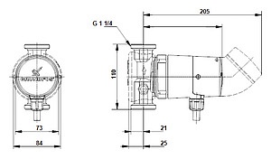 Циркуляционный насос Grundfos UP 20-14 BXUT 110