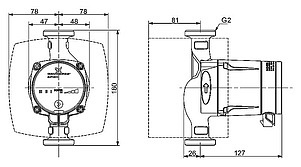 Циркуляционный насос Grundfos Alpha2 L 32-60 180