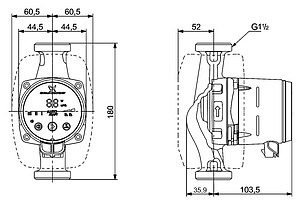 Циркуляционный насос Grundfos Alpha2 25-60 180