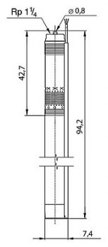 Погружной насос Grundfos SQE 3-105 комплект, скважинный