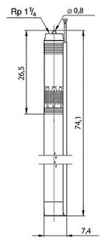 Погружной насос Grundfos SQE 2-55 комплект, скважинный