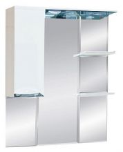 Зеркало-шкаф Misty Жасмин 85 с подсветкой, белая эмаль L