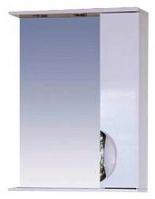 Зеркало-шкаф Misty Жасмин 55 с подсветкой, белая эмаль R