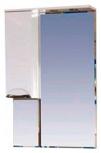 Зеркало-шкаф Misty Жасмин 65 с подсветкой, белая эмаль L
